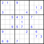 Судоку 9х9 #899 очень трудный