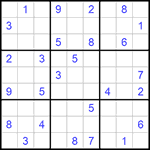 Судоку 9х9 #908 очень трудный