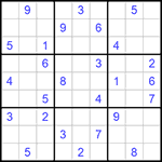 Судоку 9х9 #912 очень трудный