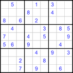 Судоку 9х9 #913 очень трудный