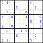 Судоку 9х9 #916 очень трудный