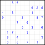 Судоку 9х9 #918 очень трудный