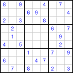 Судоку 9х9 #923 очень трудный