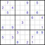 Судоку 9х9 #925 очень трудный