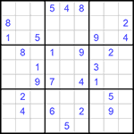 Судоку 9х9 #929 очень трудный