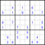 Судоку 9х9 #931 очень трудный