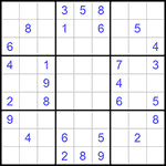 Судоку 9х9 #933 очень трудный