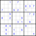 Судоку 9х9 #934 очень трудный