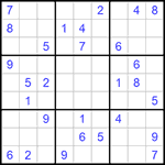 Судоку 9х9 #938 очень трудный