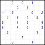 Судоку 9х9 #939 очень трудный