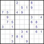 Судоку 9х9 #940 очень трудный