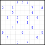 Судоку 9х9 #941 очень трудный