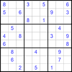 Судоку 9х9 #942 очень трудный