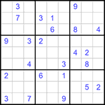 Судоку 9х9 #943 очень трудный