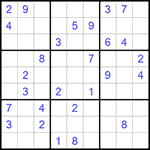 Судоку 9х9 #944 очень трудный