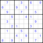 Судоку 9х9 #945 очень трудный