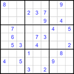 Судоку 9х9 #946 очень трудный