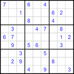 Судоку 9х9 #949 очень трудный