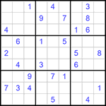 Судоку 9х9 #950 очень трудный