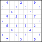 Судоку 9х9 #952 очень трудный