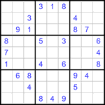 Судоку 9х9 #953 очень трудный