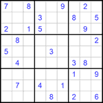 Судоку 9х9 #954 очень трудный