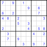 Судоку 9х9 #955 очень трудный