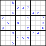 Судоку 9х9 #956 очень трудный