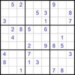 Судоку 9х9 #957 очень трудный