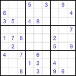 Судоку 9х9 #958 очень трудный