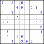 Судоку 9х9 #959 очень трудный