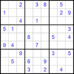 Судоку 9х9 #961 очень трудный