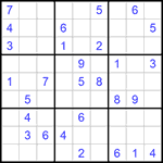 Судоку 9х9 #962 очень трудный