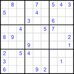 Судоку 9х9 #965 очень трудный