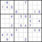 Судоку 9х9 #970 очень трудный