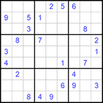 Судоку 9х9 #971 очень трудный