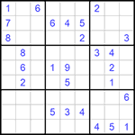 Судоку 9х9 #972 очень трудный