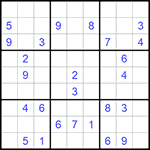 Судоку 9х9 #973 очень трудный