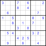 Судоку 9х9 #976 очень трудный