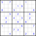 Судоку 9х9 #977 очень трудный