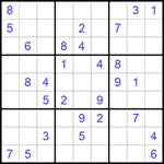 Судоку 9х9 #978 очень трудный