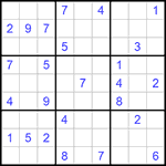 Судоку 9х9 #979 очень трудный