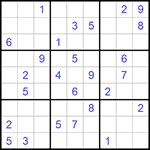 Судоку 9х9 #985 очень трудный