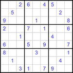 Судоку 9х9 #991 очень трудный