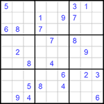 Судоку 9х9 #993 очень трудный