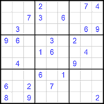 Судоку 9х9 #996 очень трудный