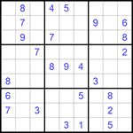 Судоку 9х9 #997 очень трудный