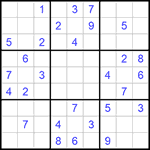 Судоку 9х9 #998 очень трудный