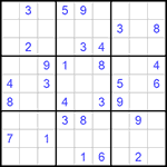 Судоку 9х9 #999 очень трудный