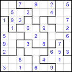Судоку-пазл 9х9 #249 легкий